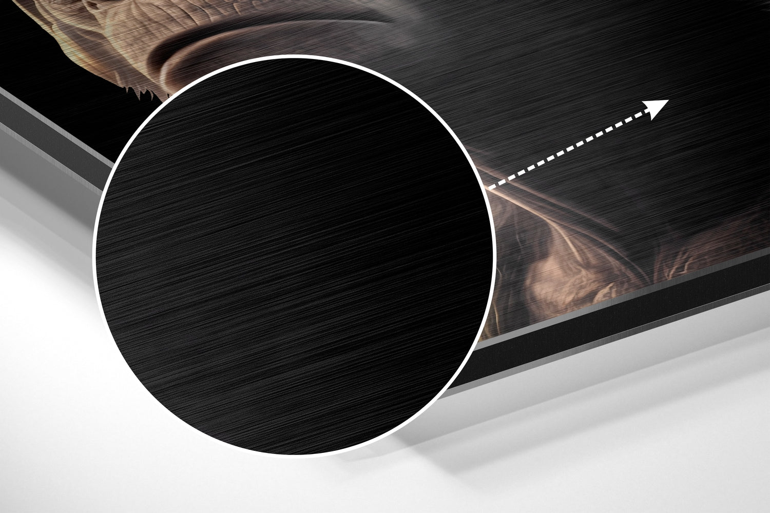 3 Wise Monkeys Brushed Aluminum Dibond Wall Art.