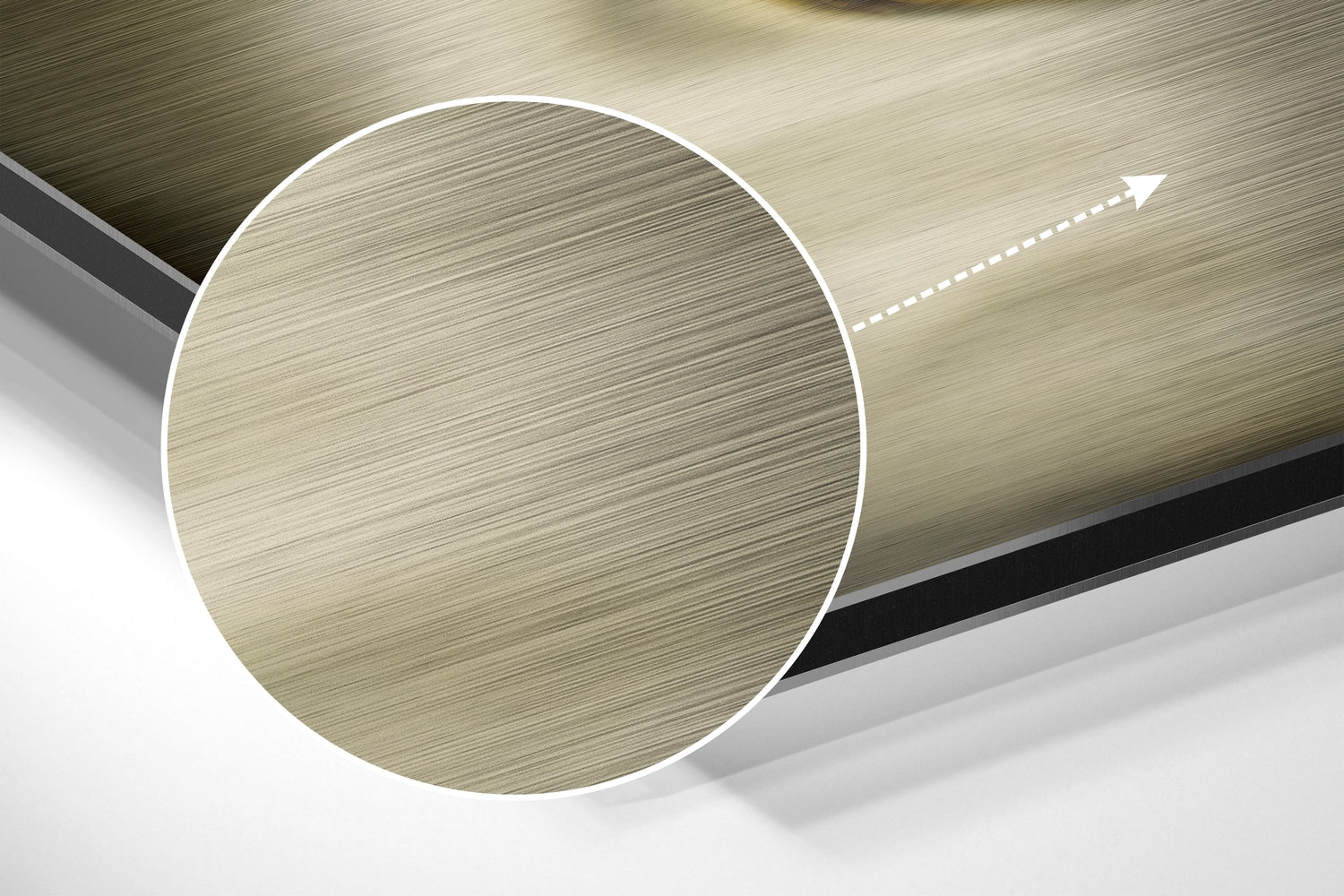 Abstract Brushed Aluminum Dibond Wall Art.