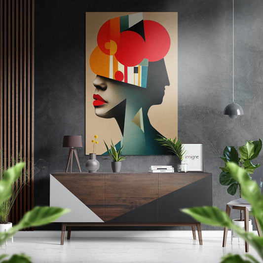 Shaped Mind Brushed Aluminum Dibond Wall Art.