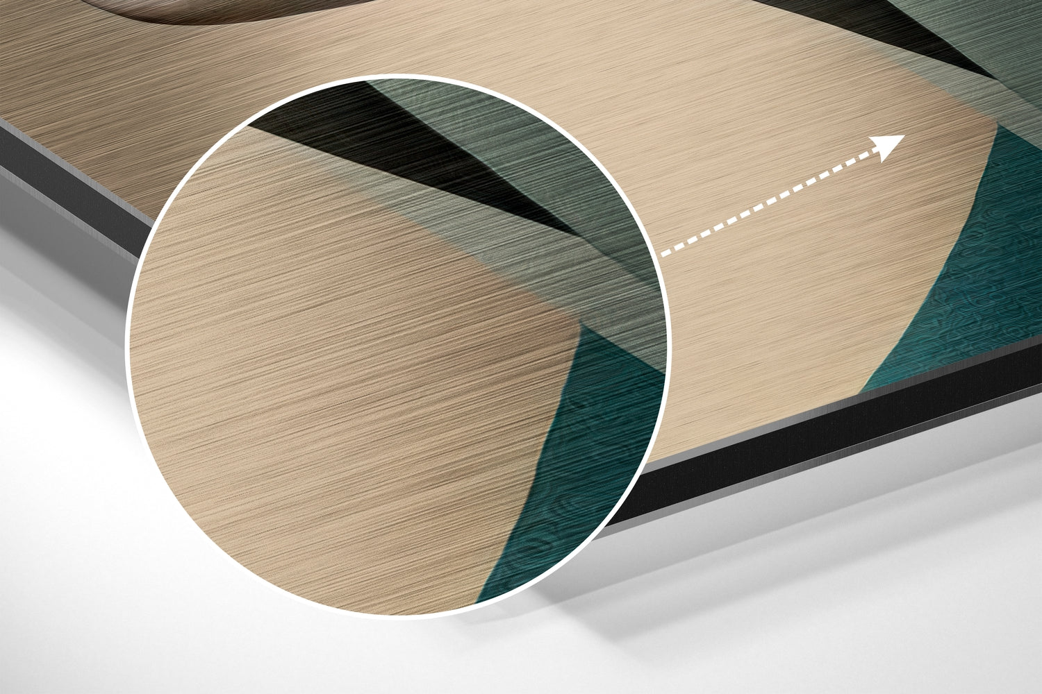 Shaped Mind Brushed Aluminum Dibond Wall Art.