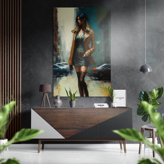 Rebellious Woman Brushed Aluminum Dibond Wall Art.