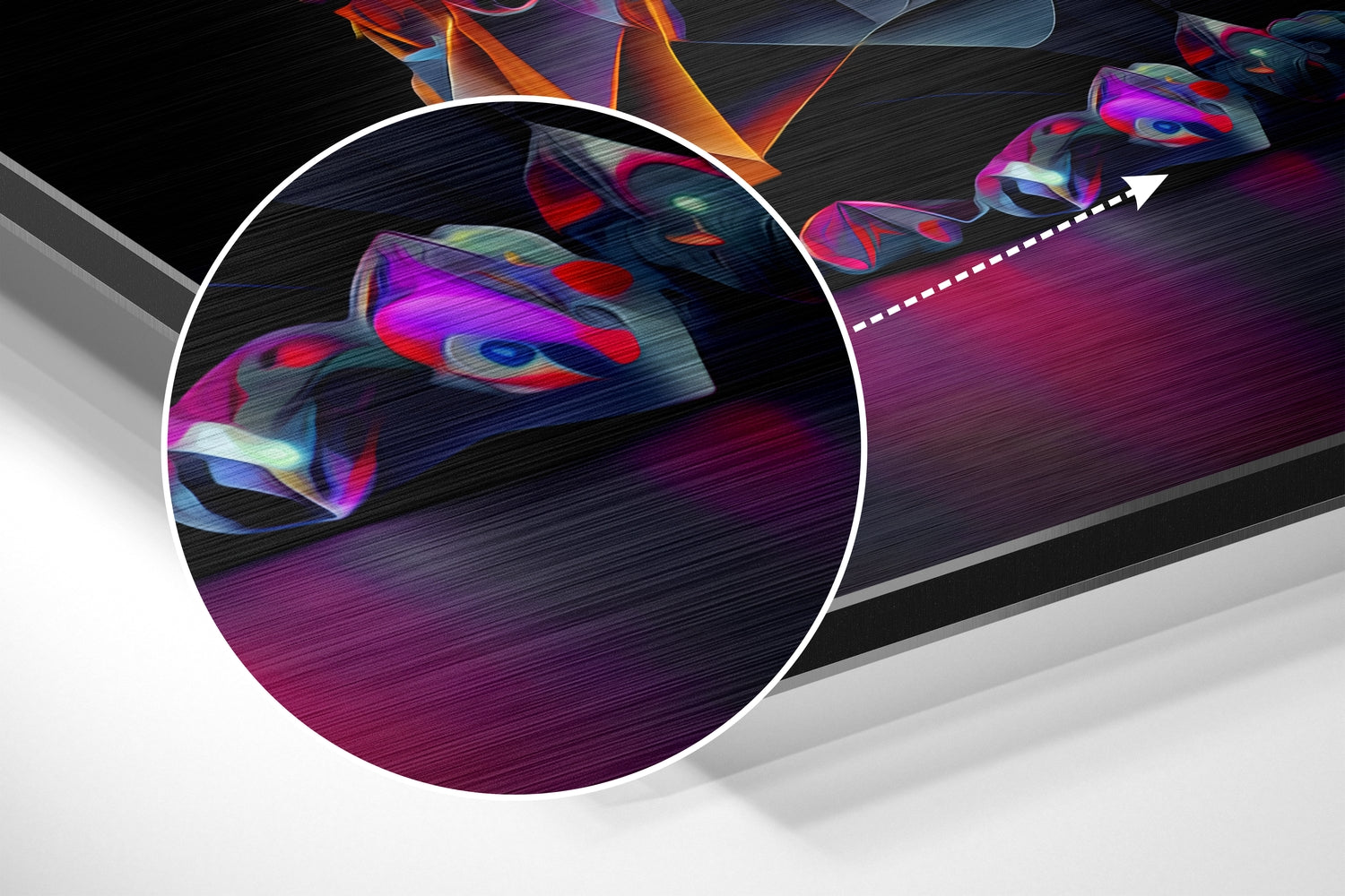 Skull Brushed Aluminum Dibond Wall Art.