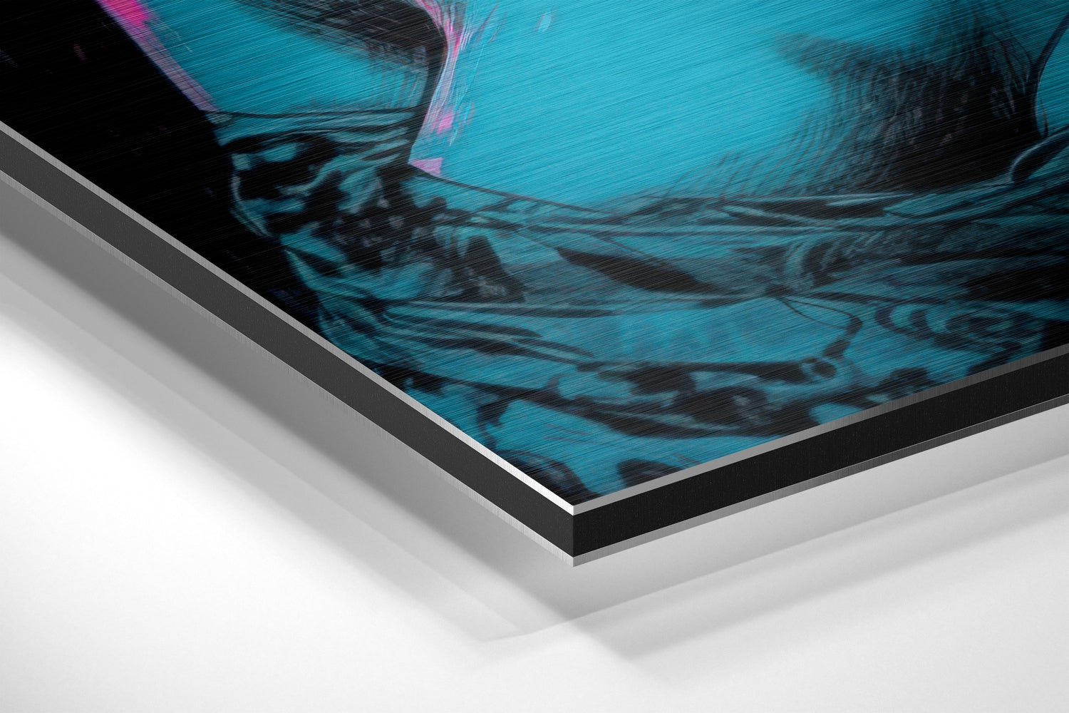 Woman Brushed Aluminum Dibond Wall Art.