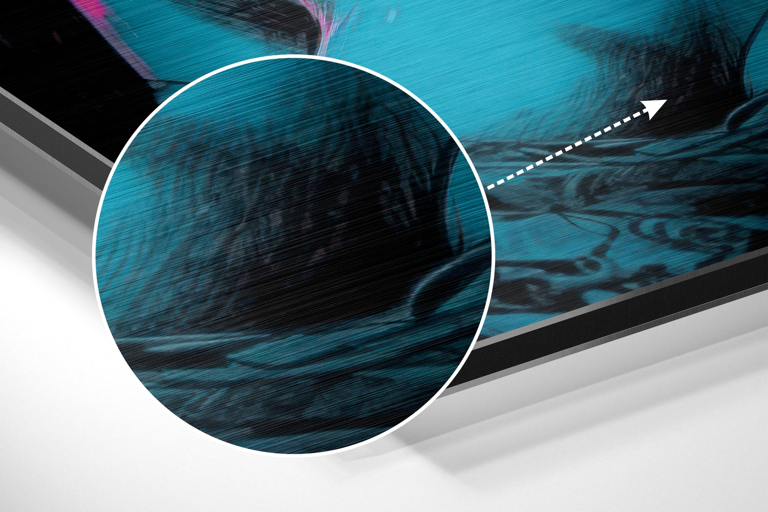 Woman Brushed Aluminum Dibond Wall Art.