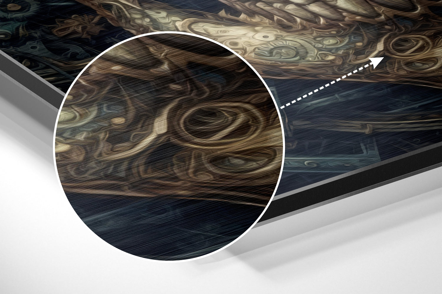 Skull Brushed Aluminum Dibond Wall Art.