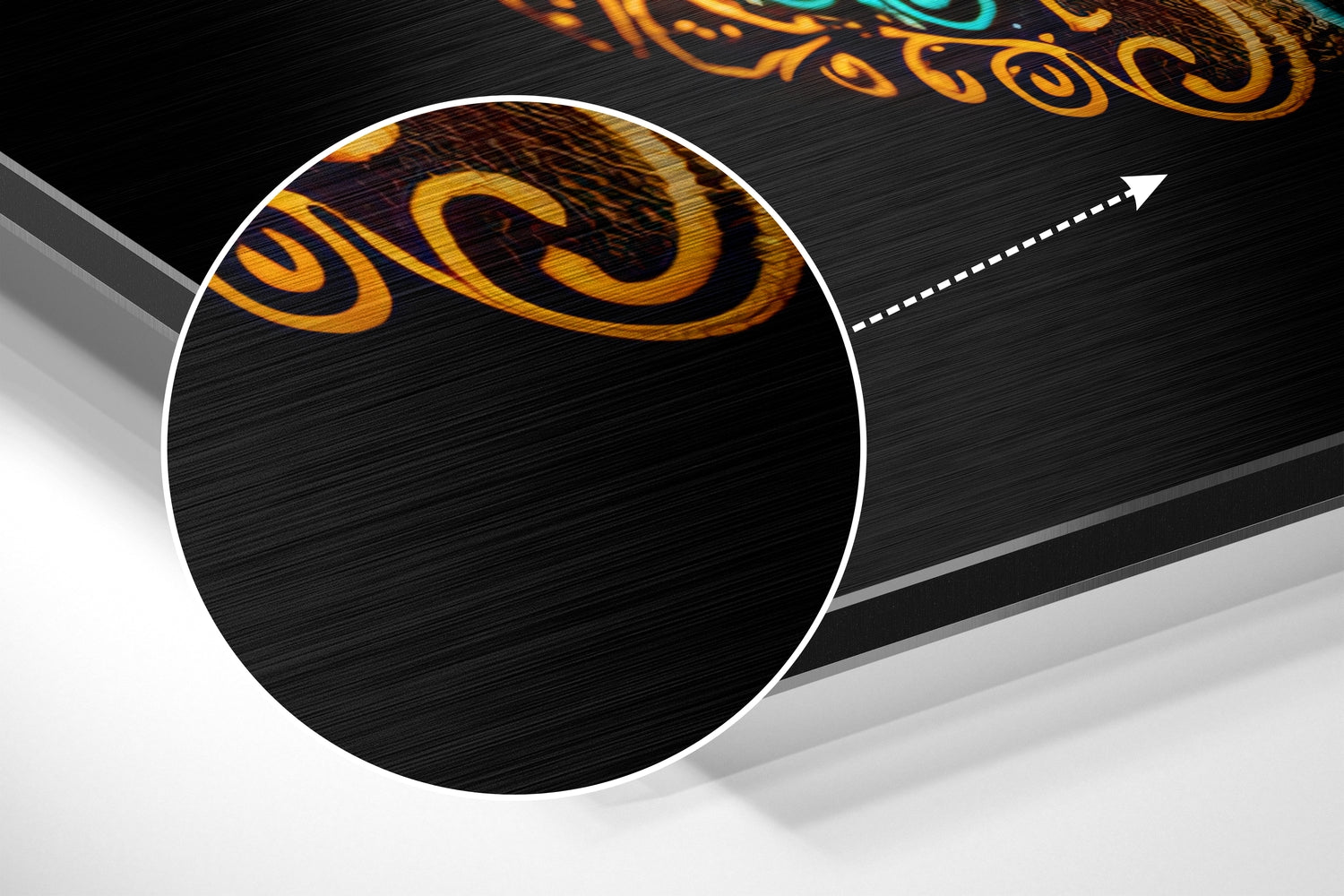 Skull in Colors Brushed Aluminum Dibond Wall Art.