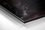 Batman in Throne Brushed Aluminum Dibond Wall Art.