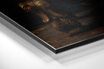 Elvis in Throne Brushed Aluminum Dibond Wall Art.