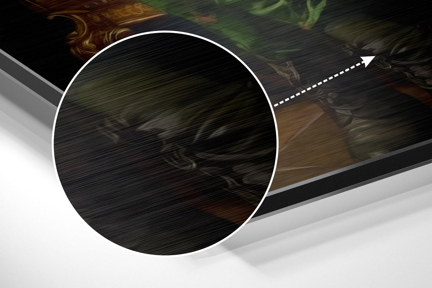 Clown in the Throne Brushed Aluminum Dibond Wall Art.