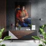 Micheal Jackson the King Brushed Aluminum Dibond Wall Art.