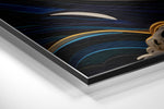 Waves and Flowers Brushed Aluminum Dibond Wall Art.