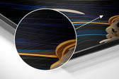 Waves and Flowers Brushed Aluminum Dibond Wall Art.