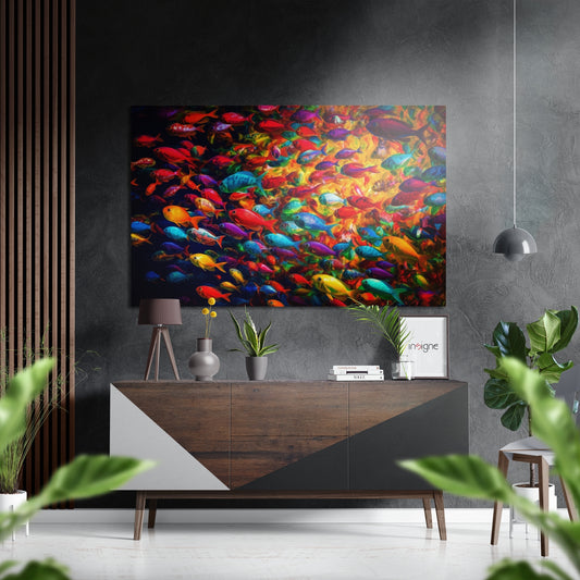Fish Brushed Aluminum Dibond Wall Art.