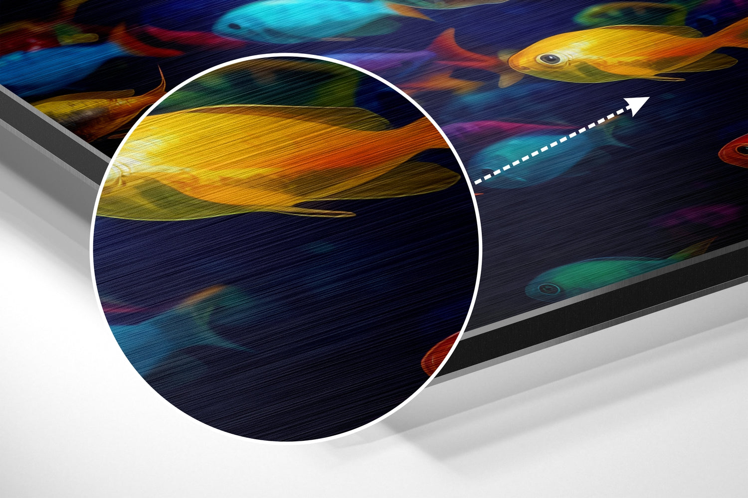 Fish Brushed Aluminum Dibond Wall Art.