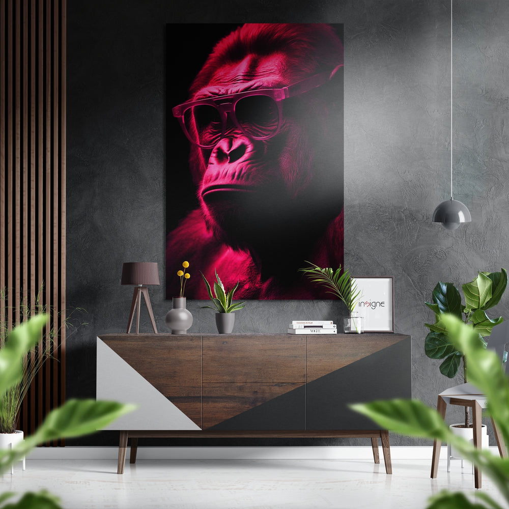 Wise Monkey Brushed Aluminum Dibond Wall Art.