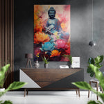 Budha Brushed Aluminum Dibond Wall Art.