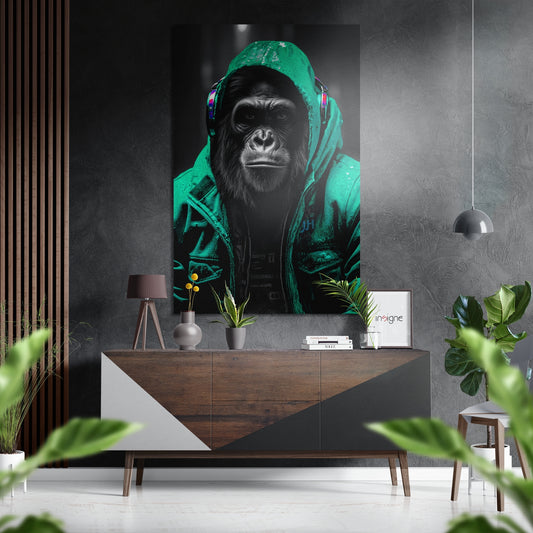 Age of Apes Brushed Aluminum Dibond Wall Art.
