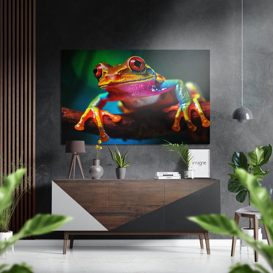 Froglet Brushed Aluminum Dibond Wall Art.