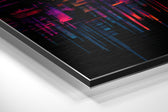 Abstract City Silhouette Brushed Aluminum Dibond Wall Art.