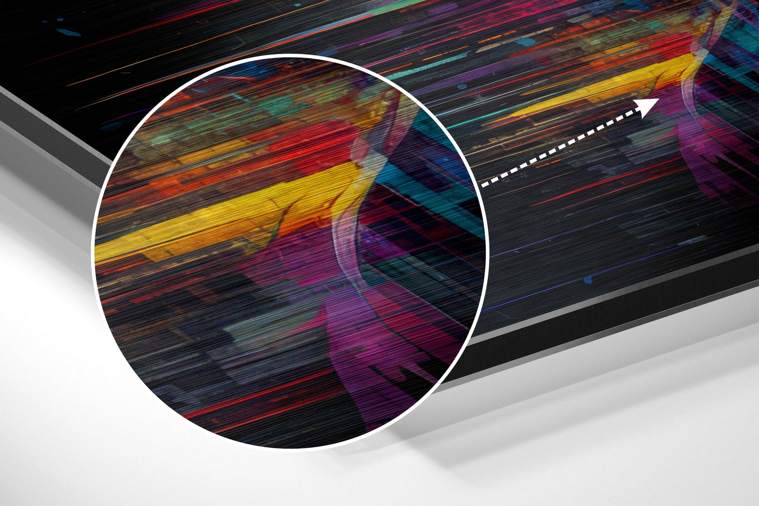 Melt Down Brushed Aluminum Dibond Wall Art.