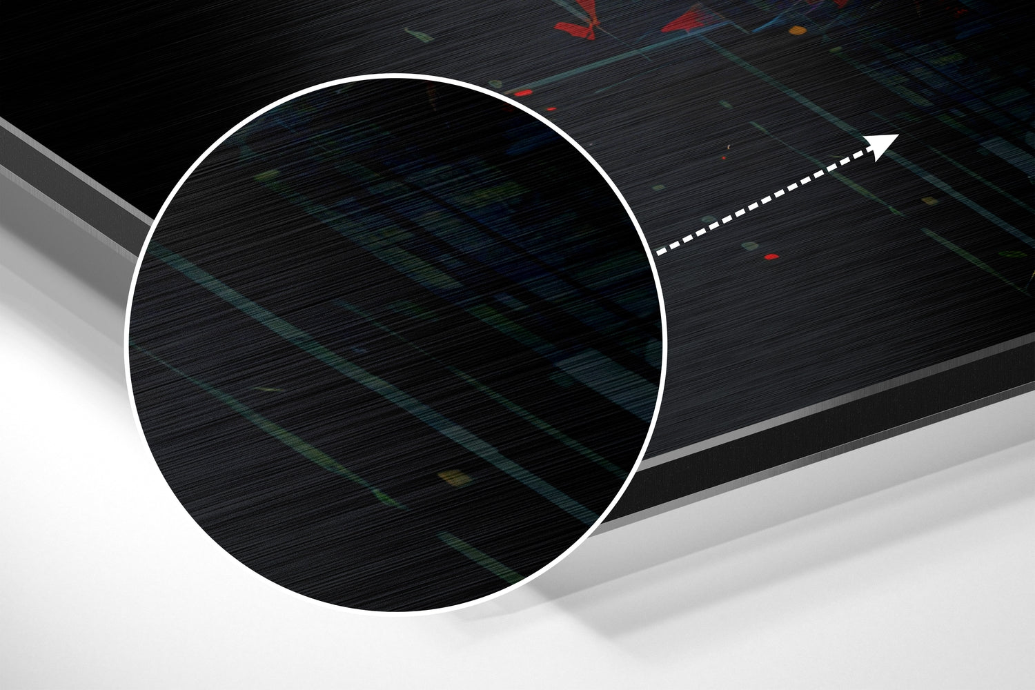 Scattering Ideas Brushed Aluminum Dibond Wall Art.