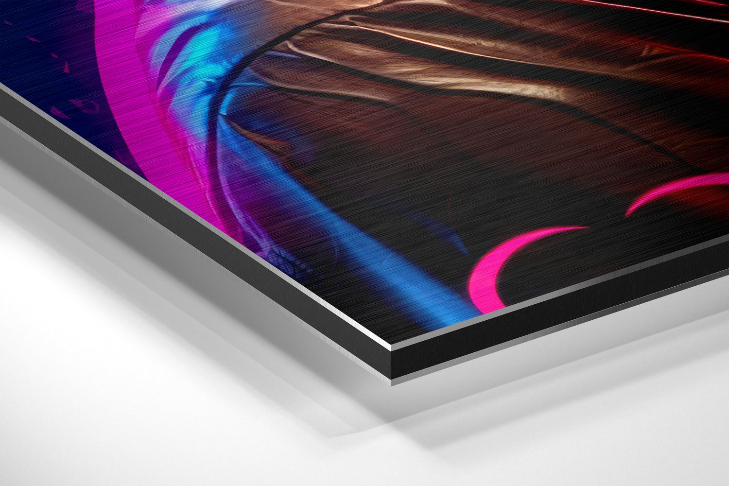 Woman Brushed Aluminum Dibond Wall Art.