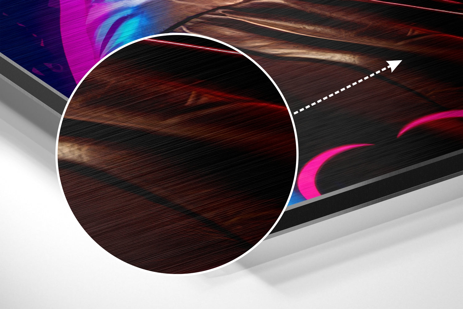 Woman Brushed Aluminum Dibond Wall Art.