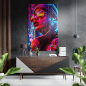 Woman Brushed Aluminum Dibond Wall Art.