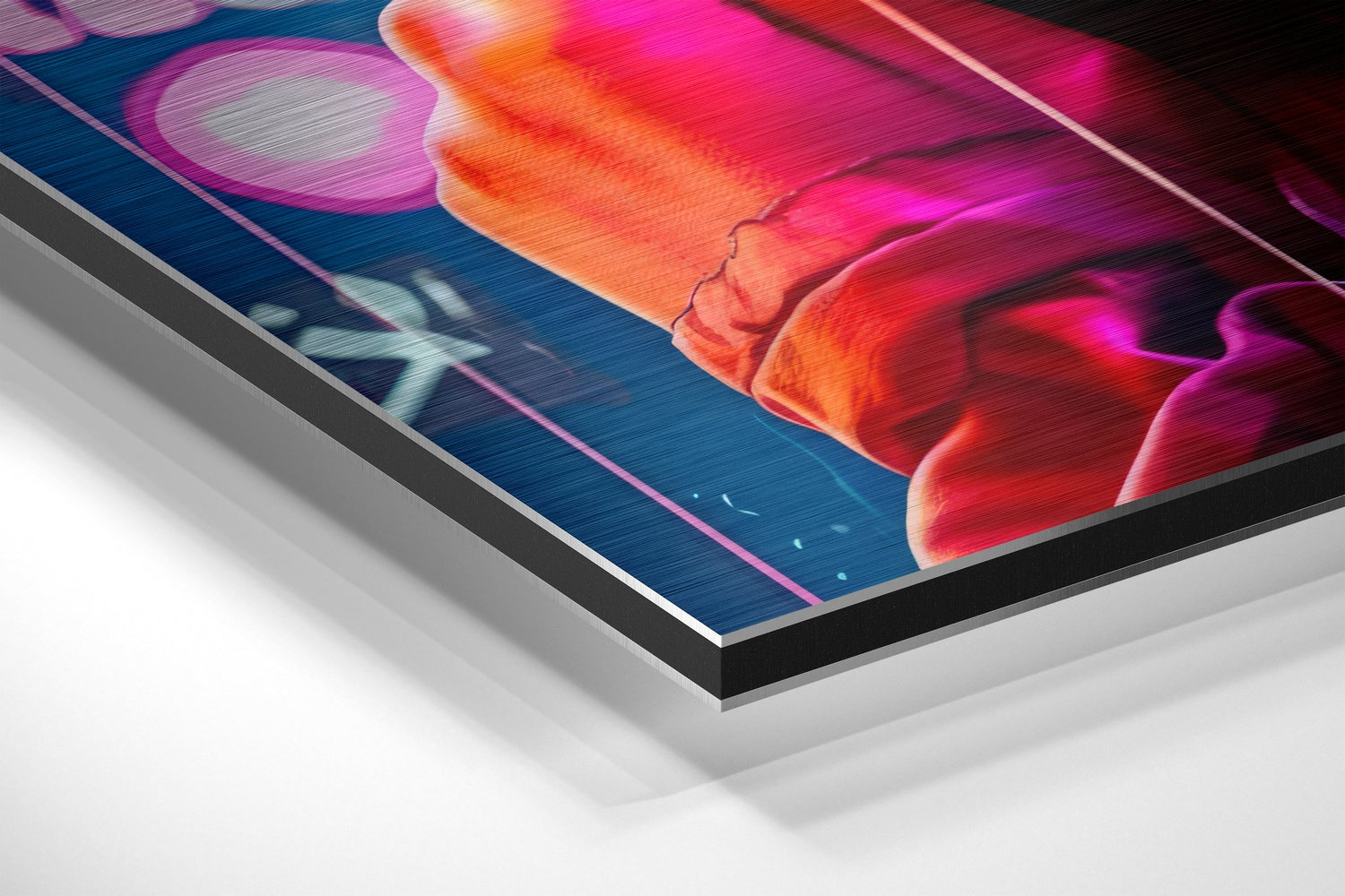 Woman Brushed Aluminum Dibond Wall Art.