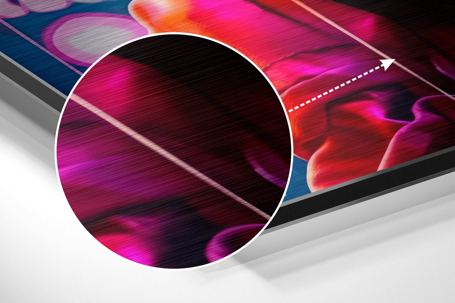 Woman Brushed Aluminum Dibond Wall Art.