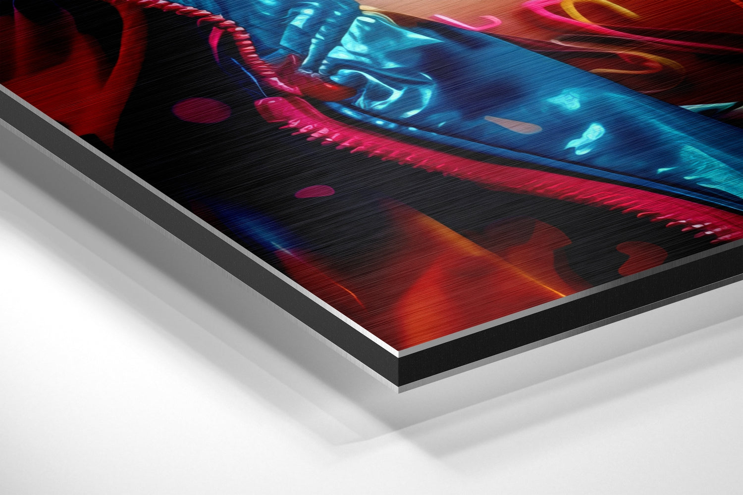 Woman Brushed Aluminum Dibond Wall Art.