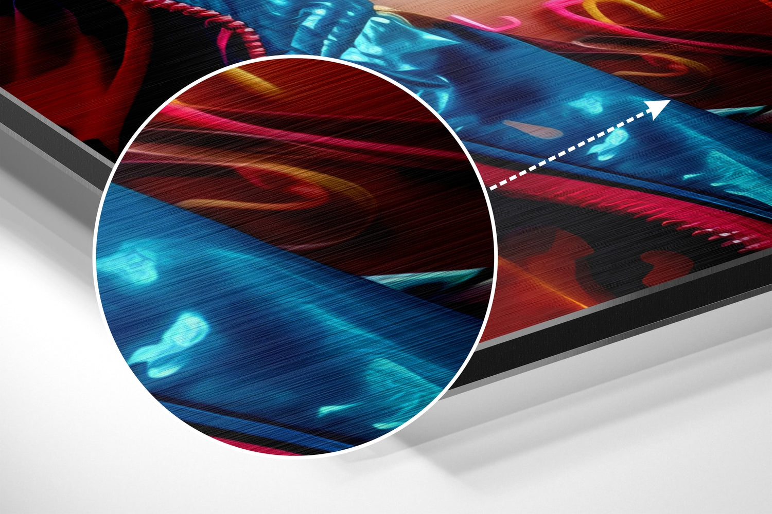 Woman Brushed Aluminum Dibond Wall Art.