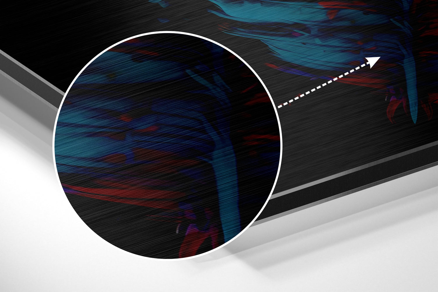 Feather Brushed Aluminum Dibond Wall Art.