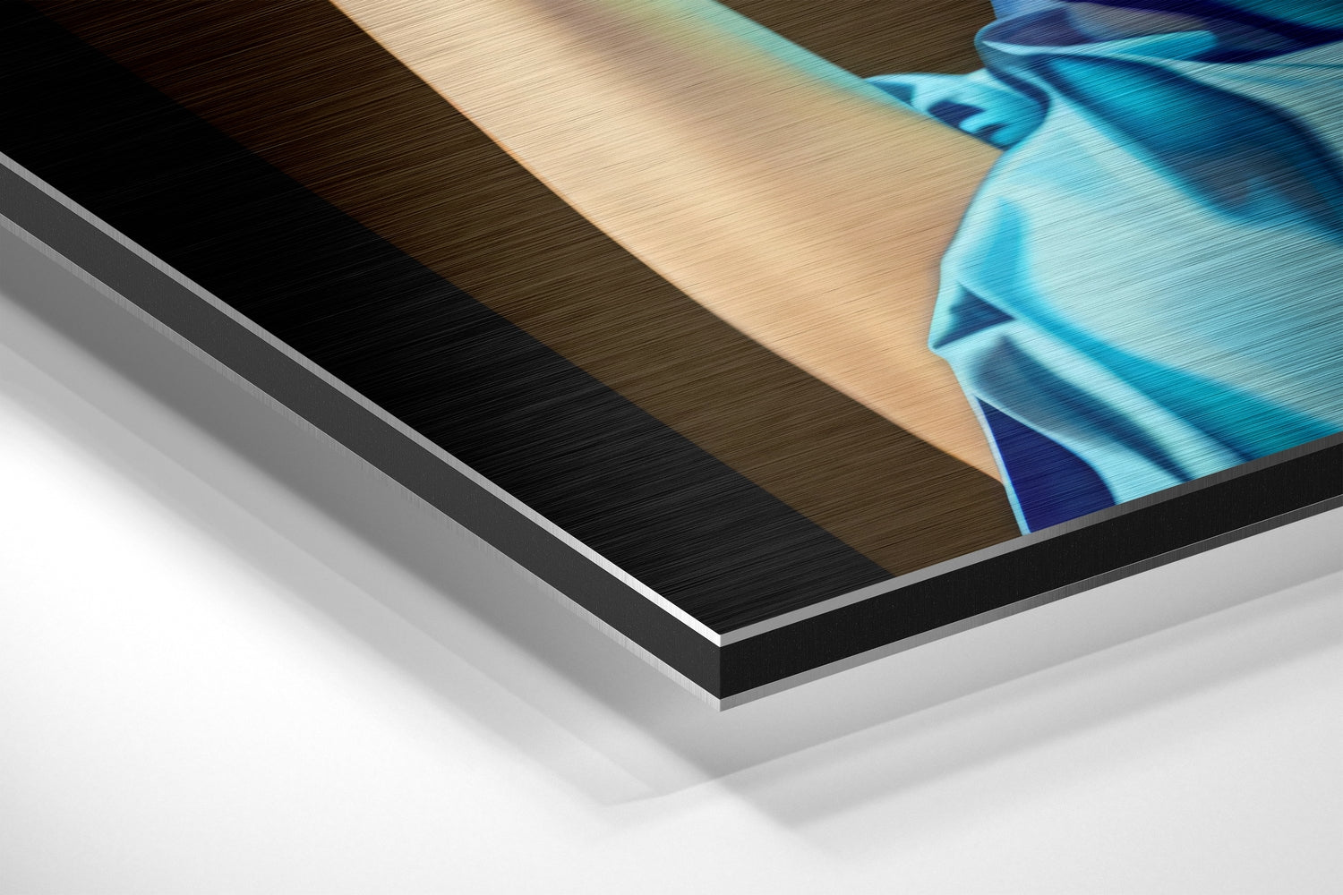 Girl with a Pearl Earring Brushed Aluminum Dibond Wall Art.