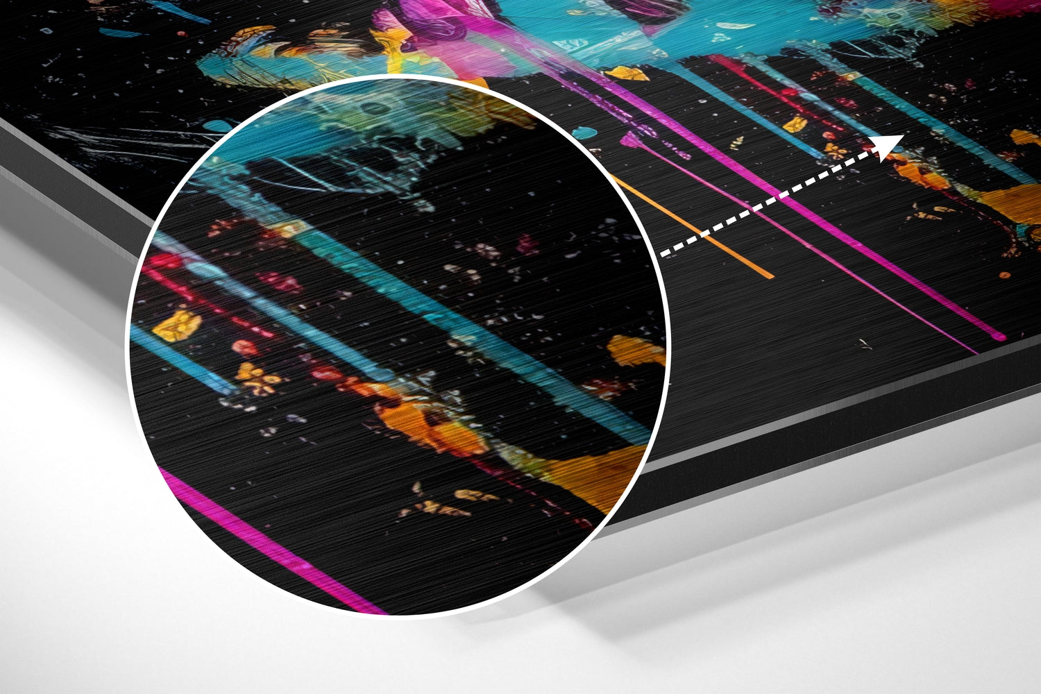 Lips Brushed Aluminum Dibond Wall Art.