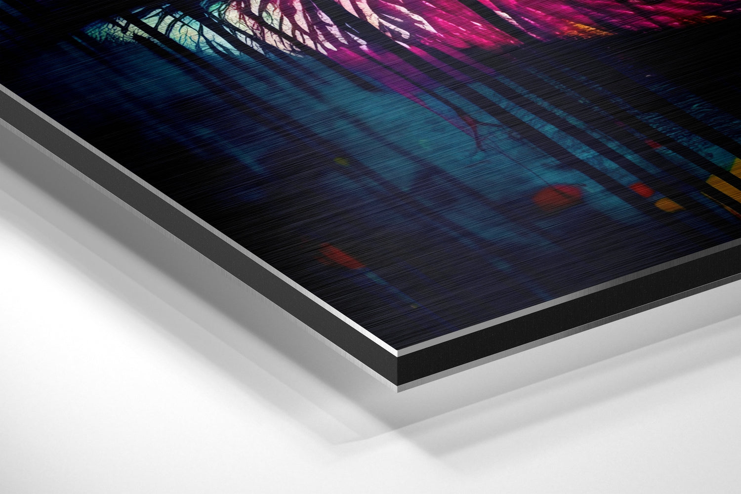 Lips Brushed Aluminum Dibond Wall Art.