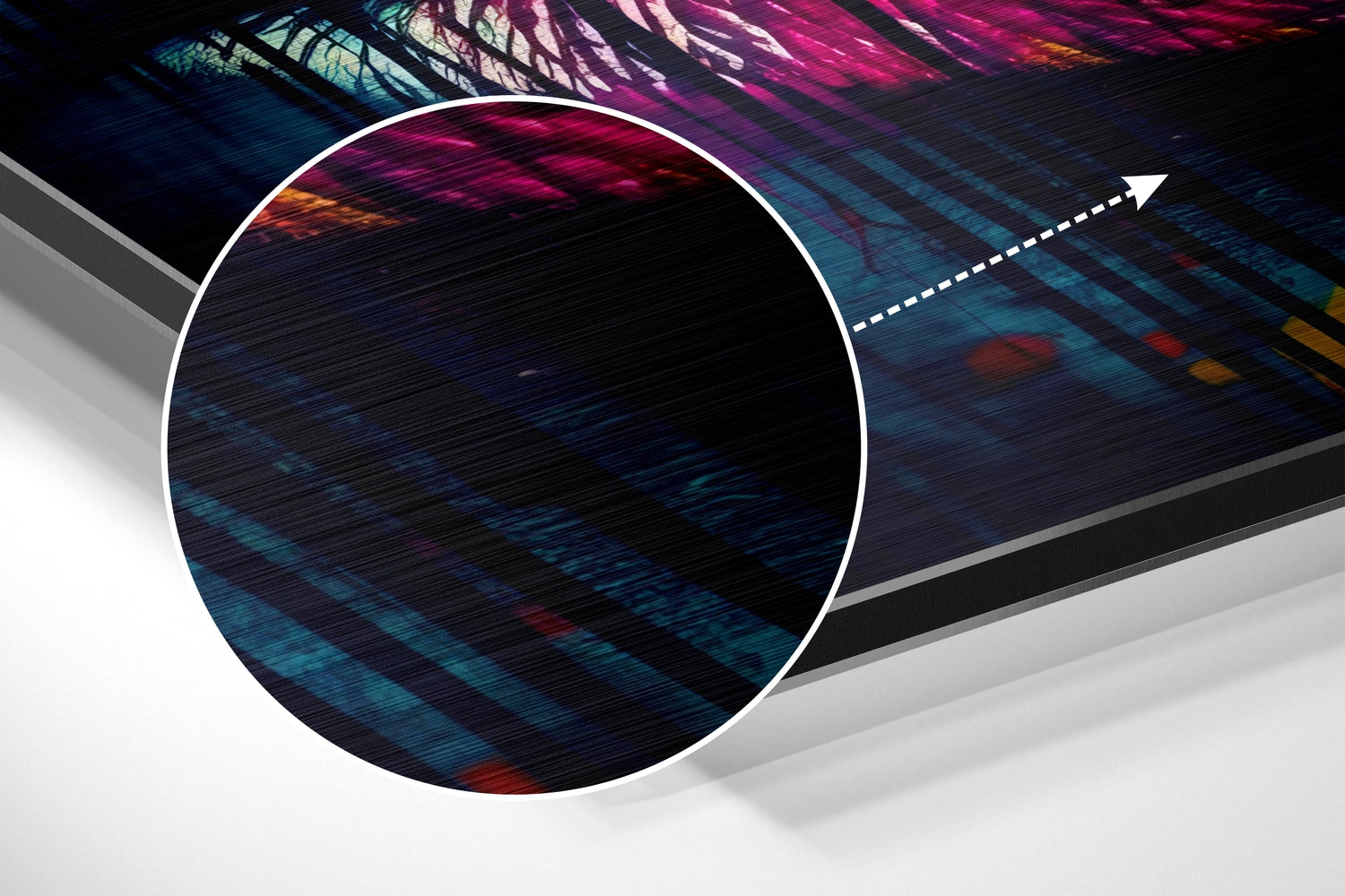 Lips Brushed Aluminum Dibond Wall Art.