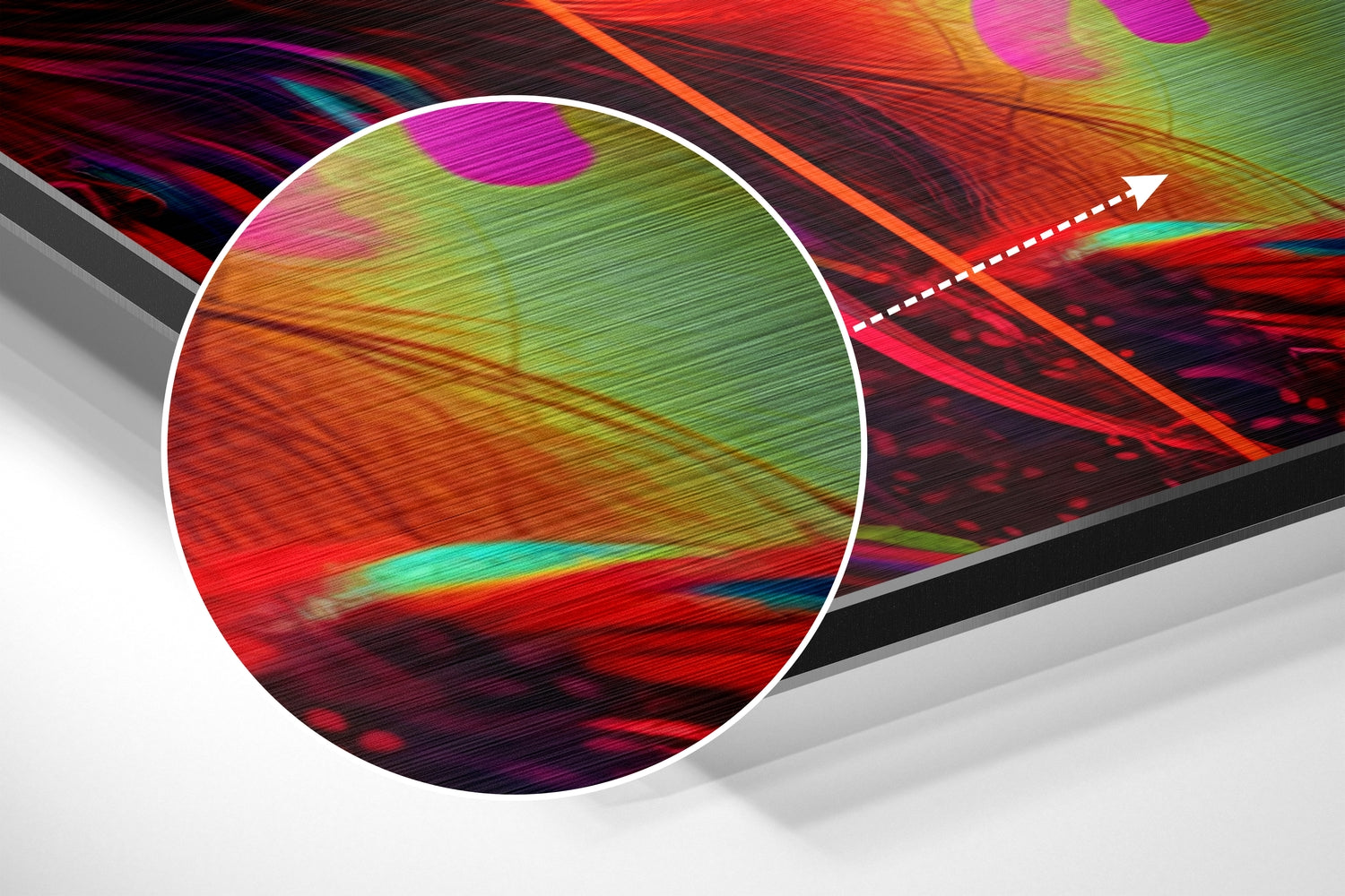 Woman Brushed Aluminum Dibond Wall Art.