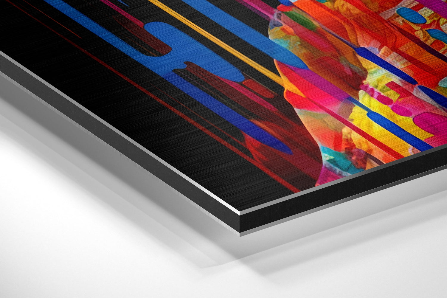 Woman Brushed Aluminum Dibond Wall Art.