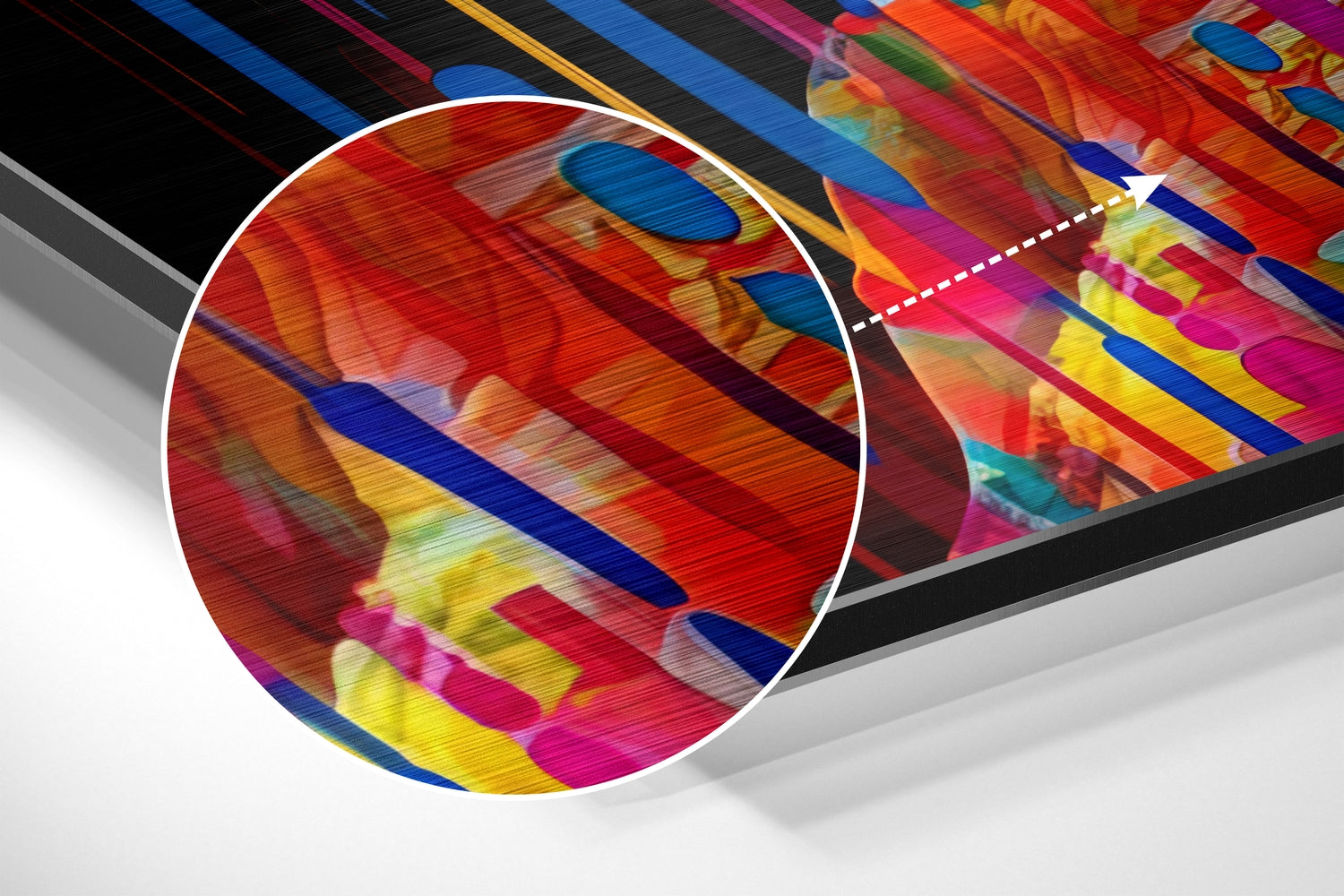 Woman Brushed Aluminum Dibond Wall Art.