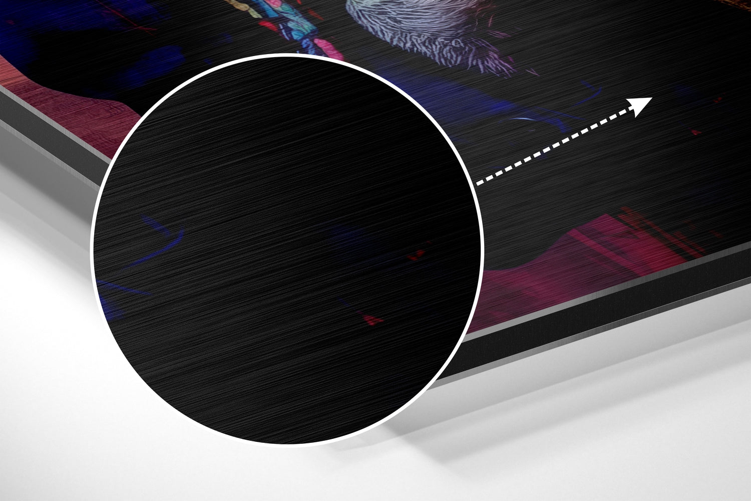 Little Monkey Brushed Aluminum Dibond Wall Art.