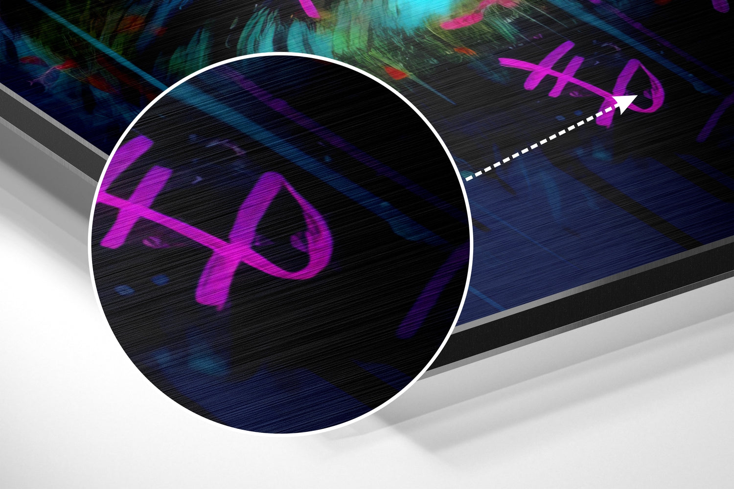 Panda Brushed Aluminum Dibond Wall Art.