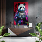 Panda Brushed Aluminum Dibond Wall Art.