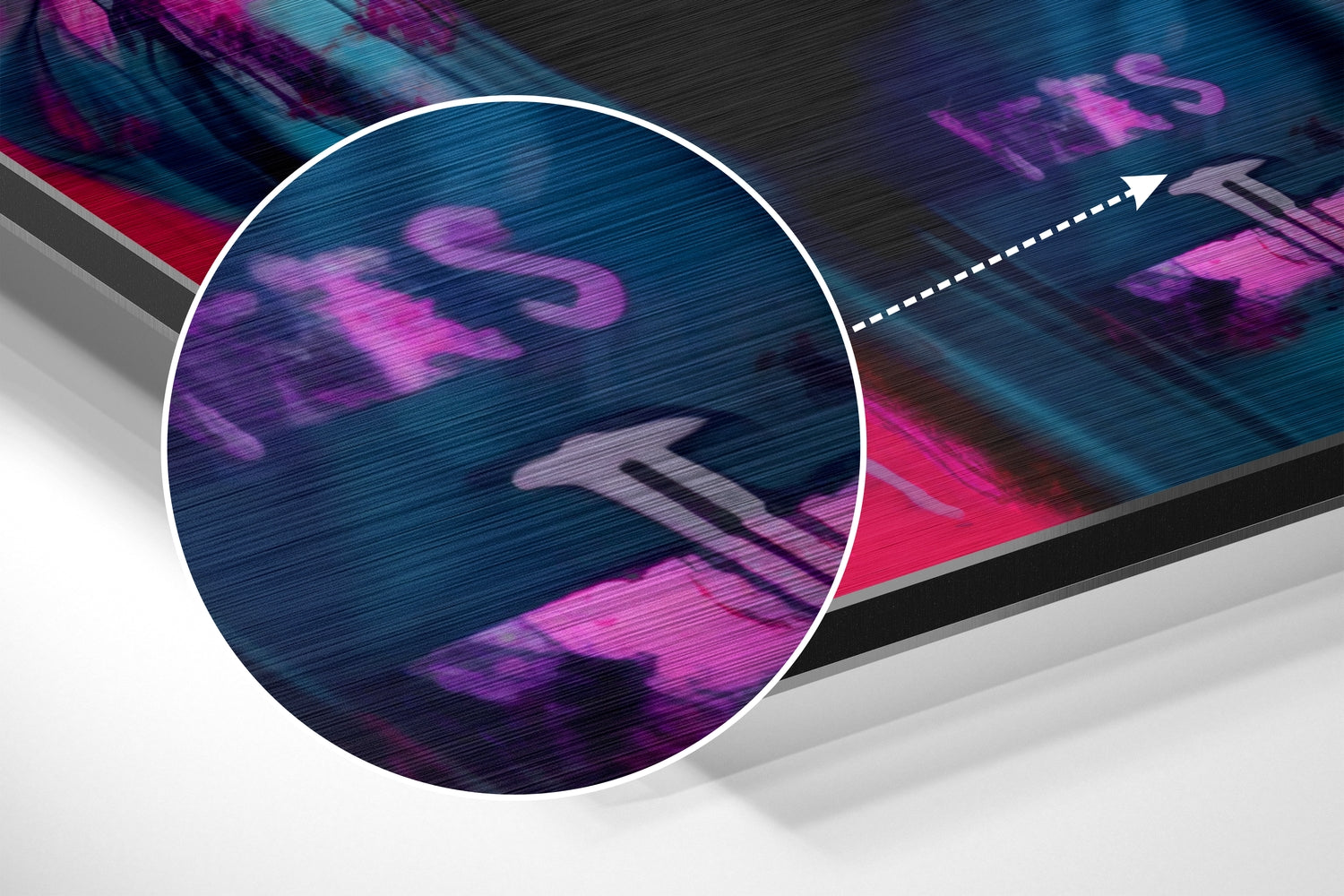 Panda Brushed Aluminum Dibond Wall Art.