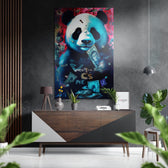 Panda Brushed Aluminum Dibond Wall Art.