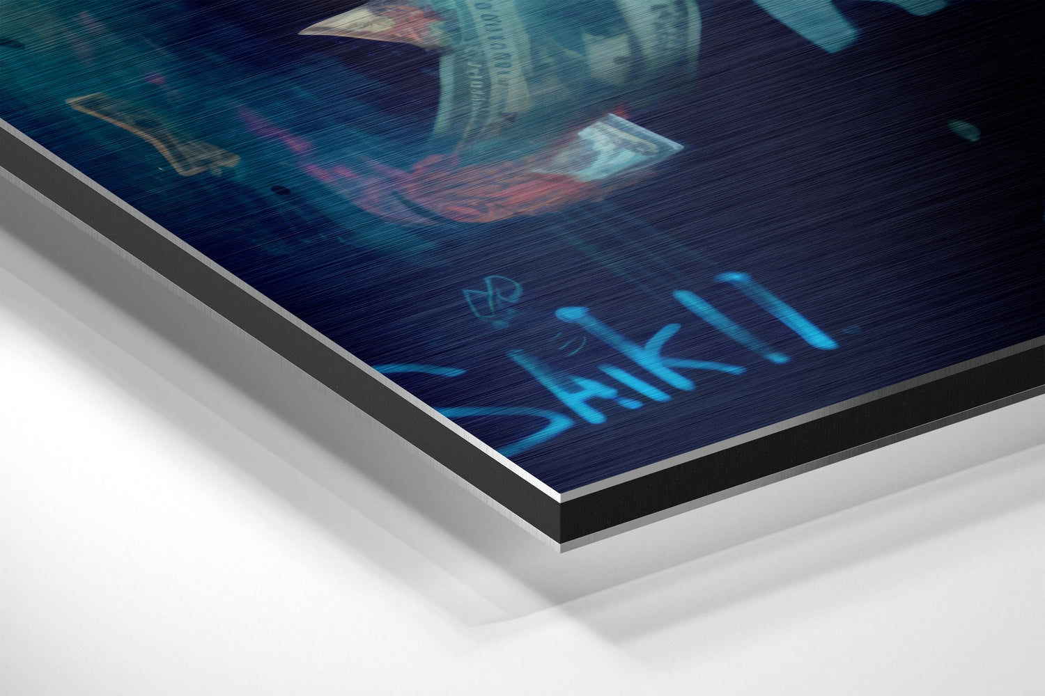 Panda Brushed Aluminum Dibond Wall Art.