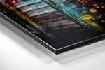 Woman Brushed Aluminum Dibond Wall Art.