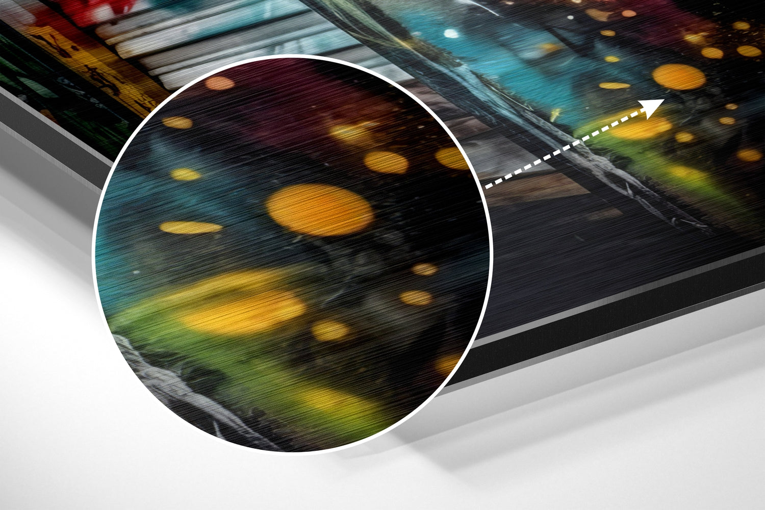 Woman Brushed Aluminum Dibond Wall Art.