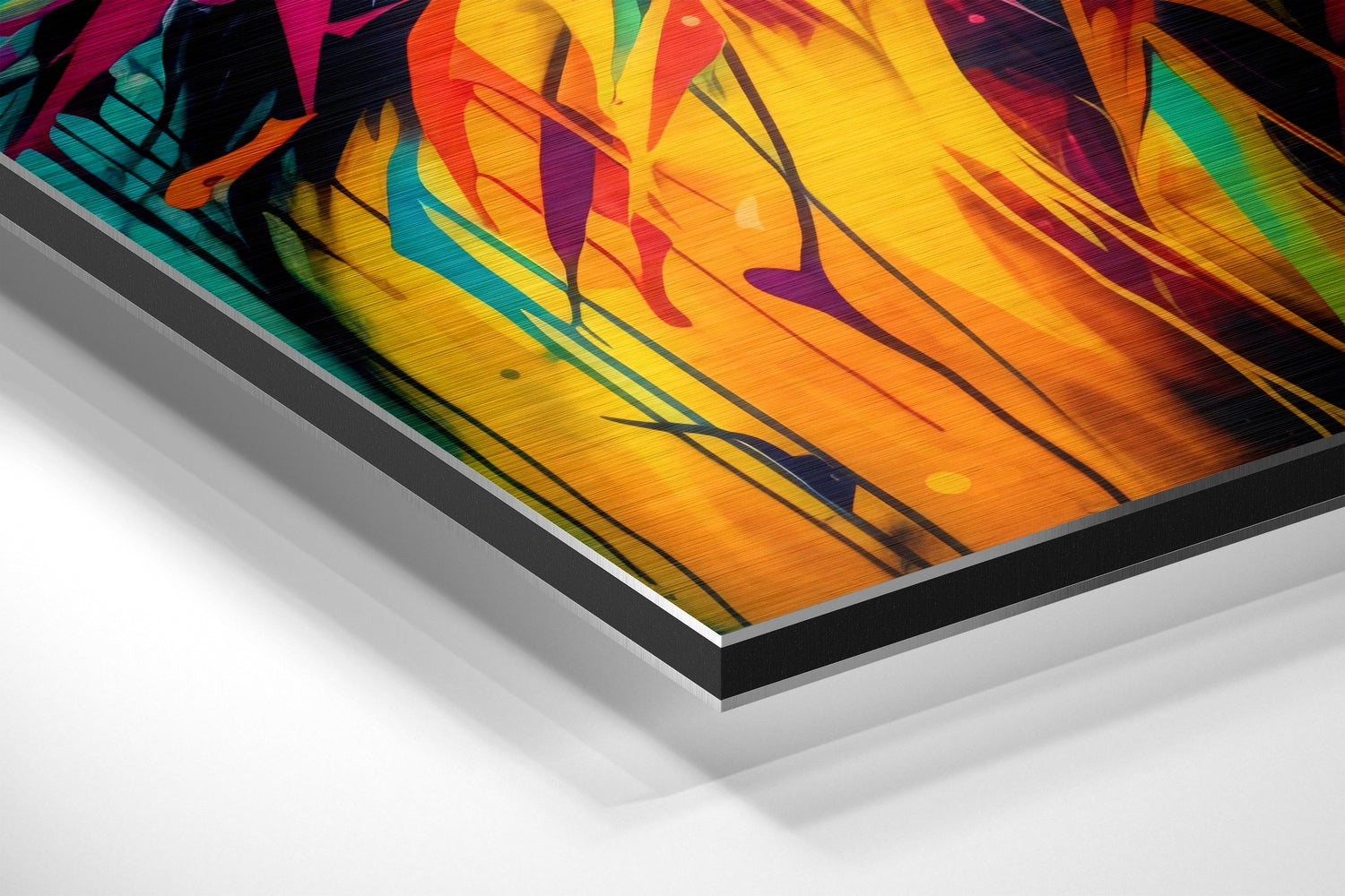 Woman Brushed Aluminum Dibond Wall Art.