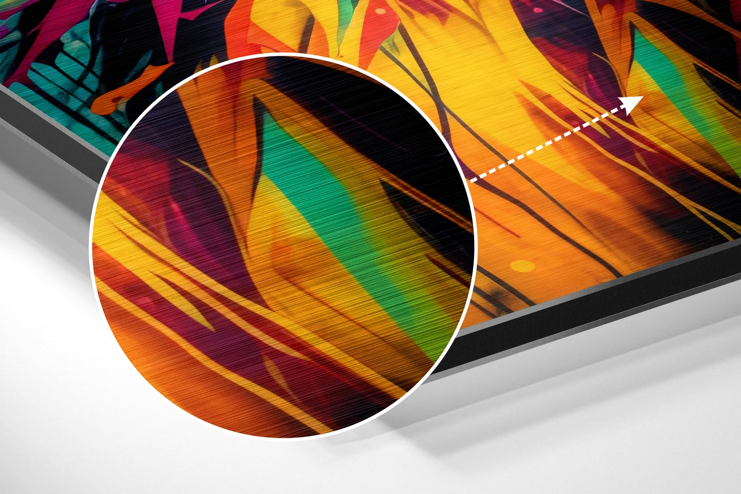 Woman Brushed Aluminum Dibond Wall Art.